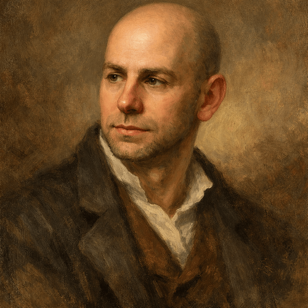 An oil painting of Adam Grant