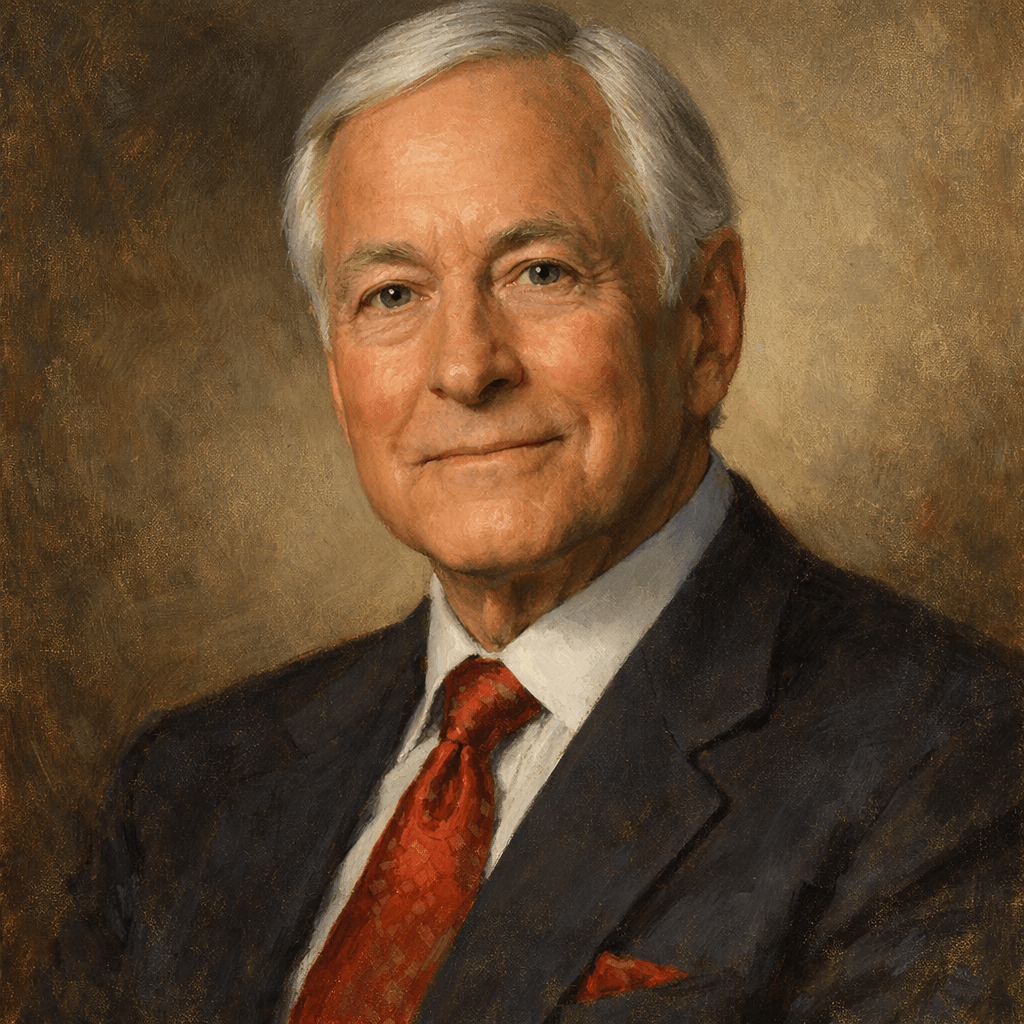 An oil painting of Brian Tracy
