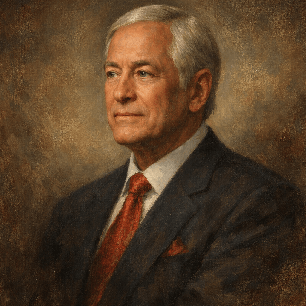 An oil painting of Brian Tracy