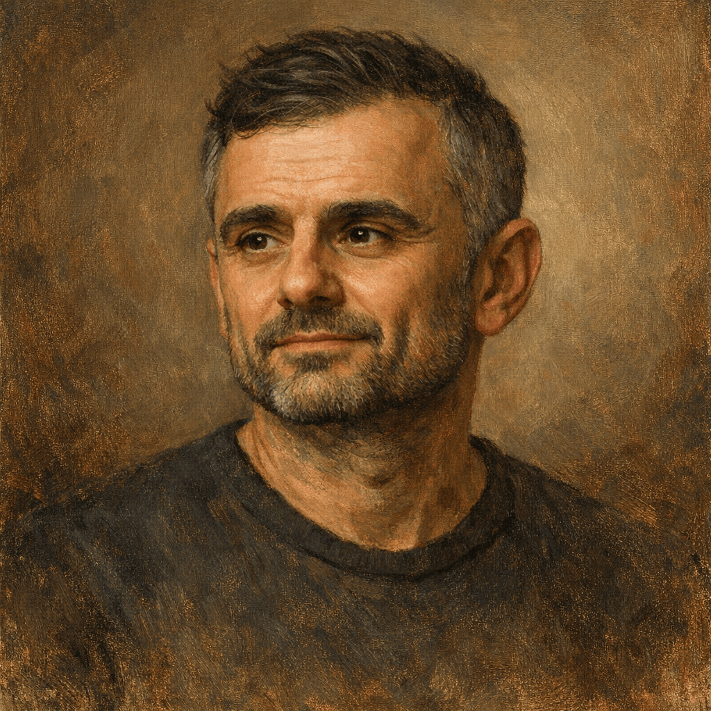 An oil painting of Gary Vaynerchuk