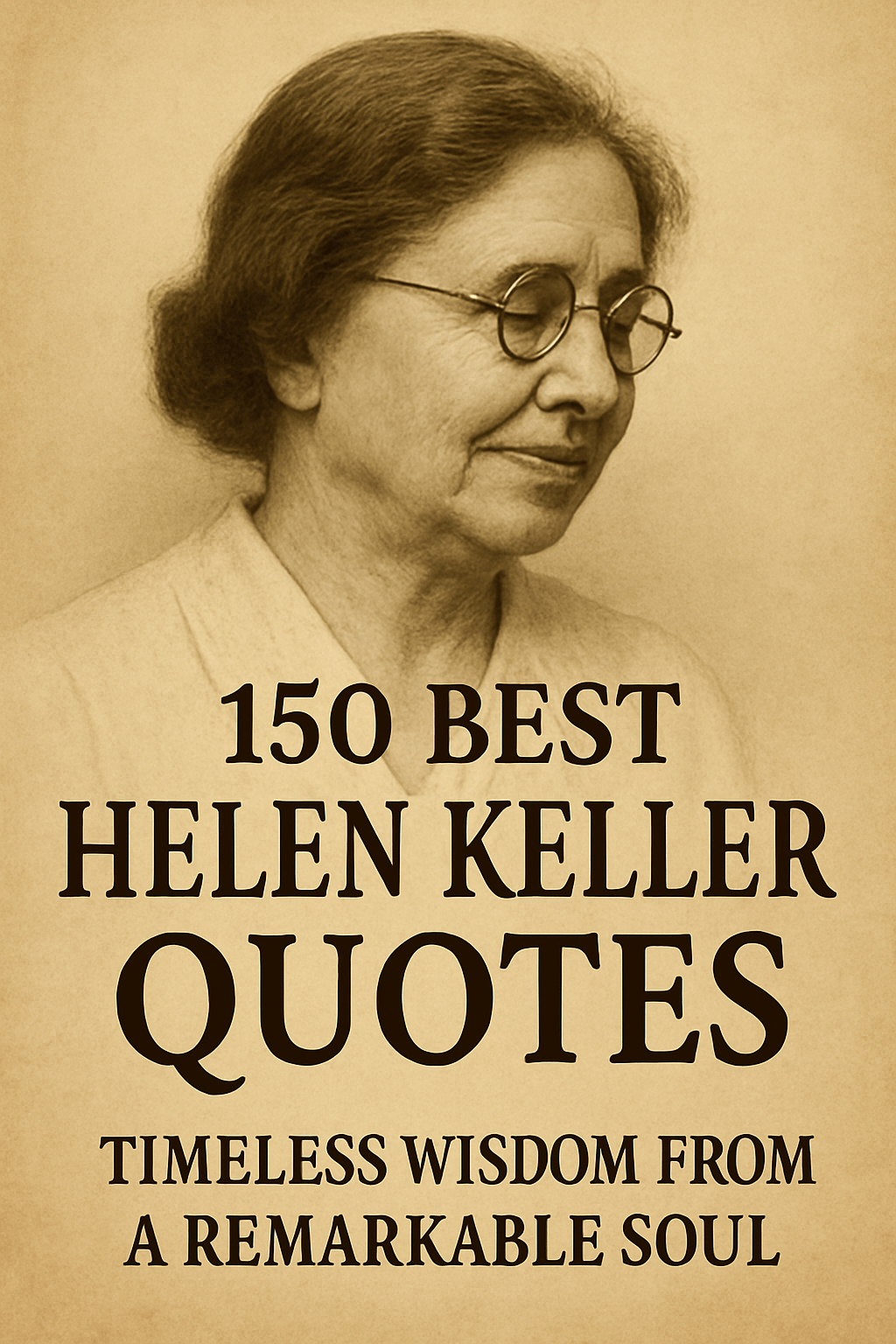 "An oil painting of Hellen Keller"