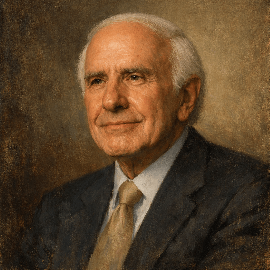 An oil painting of Jim Rohn