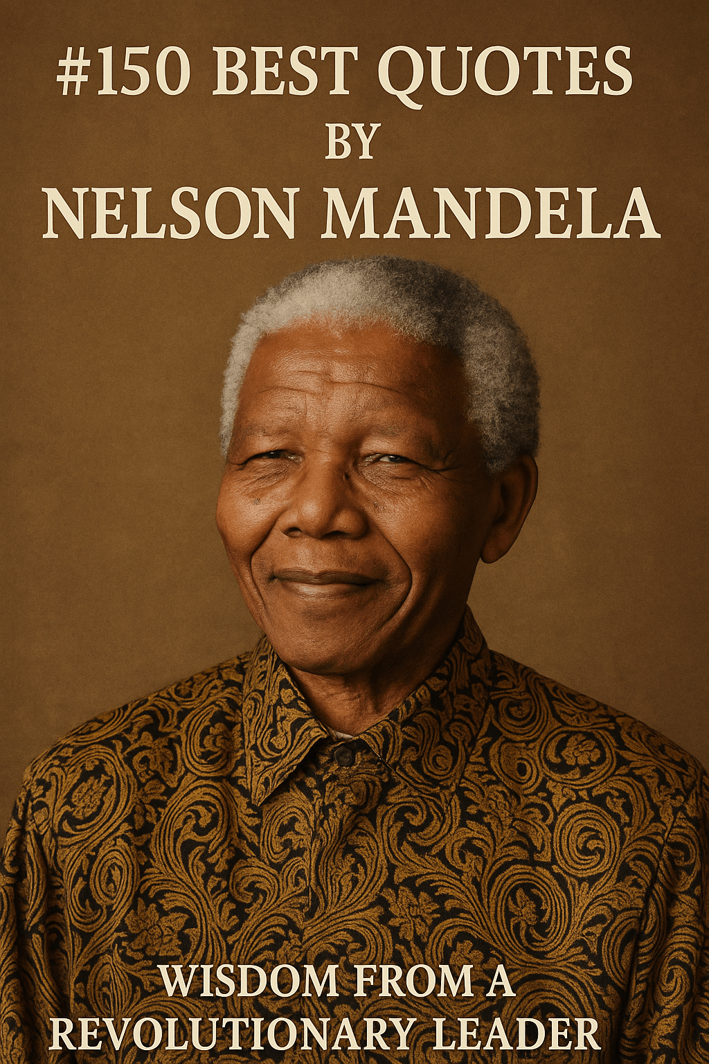 An oil painting of Nelson Mandela