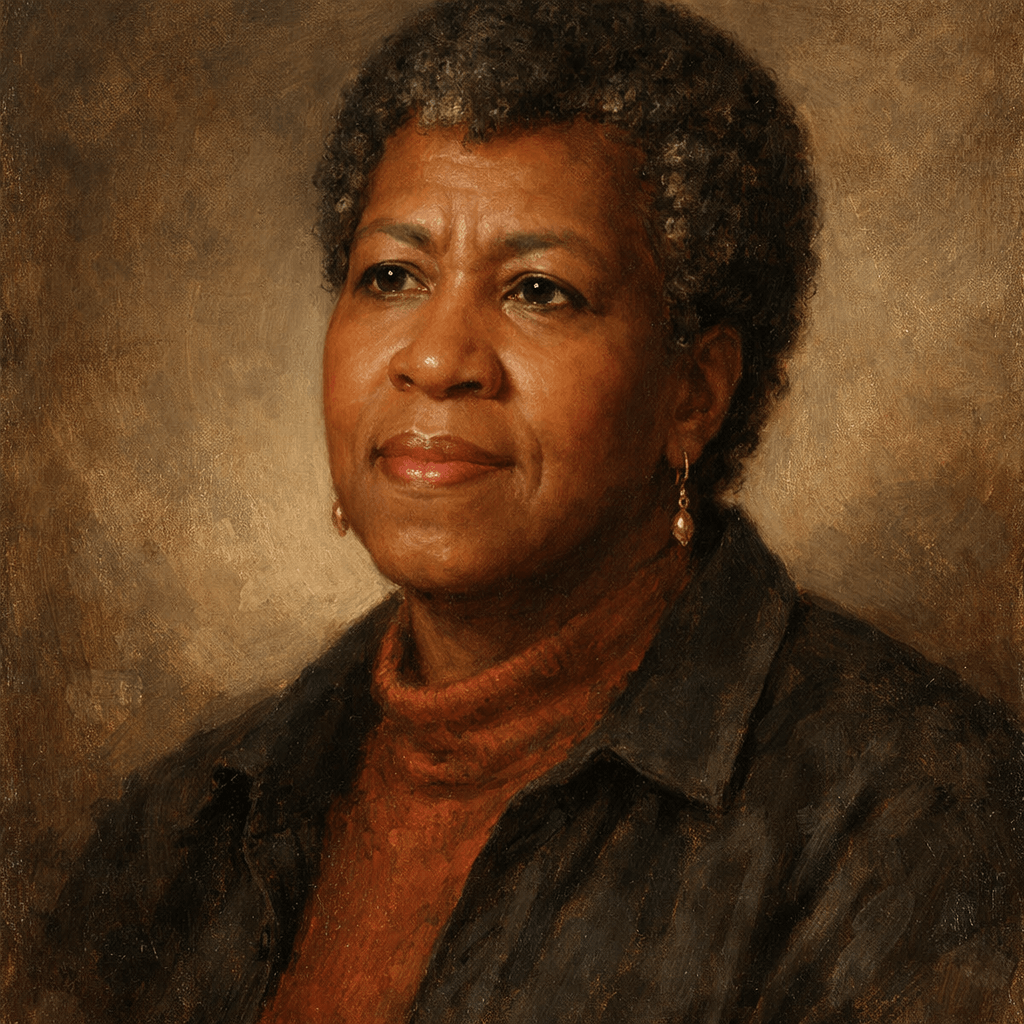 An oil painting of Octavia Butler
