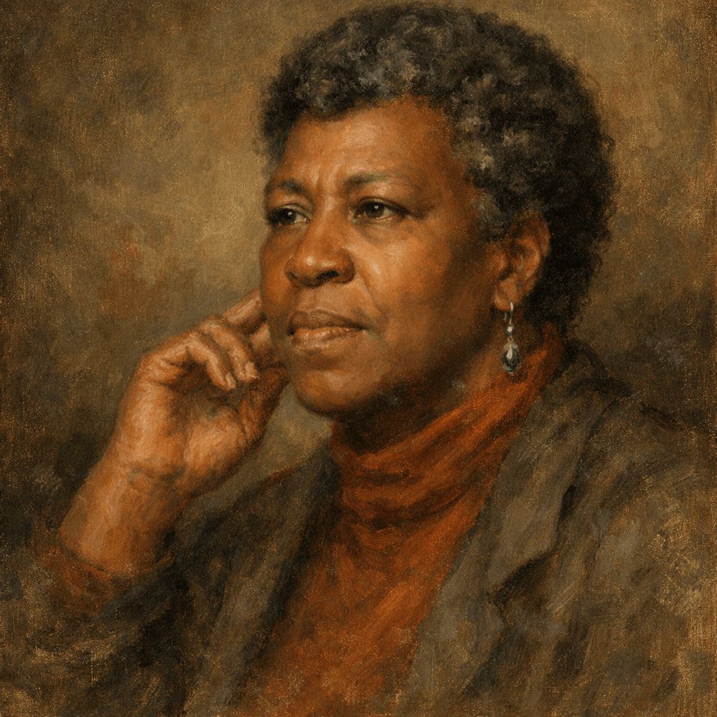 An oil painting of Octavia Butler