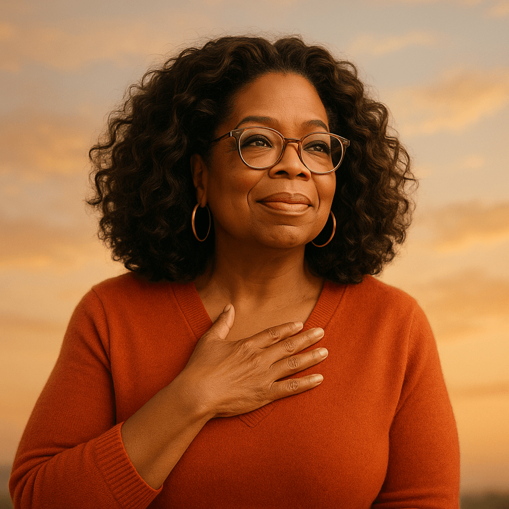 an oil painting of Oprah Winfrey