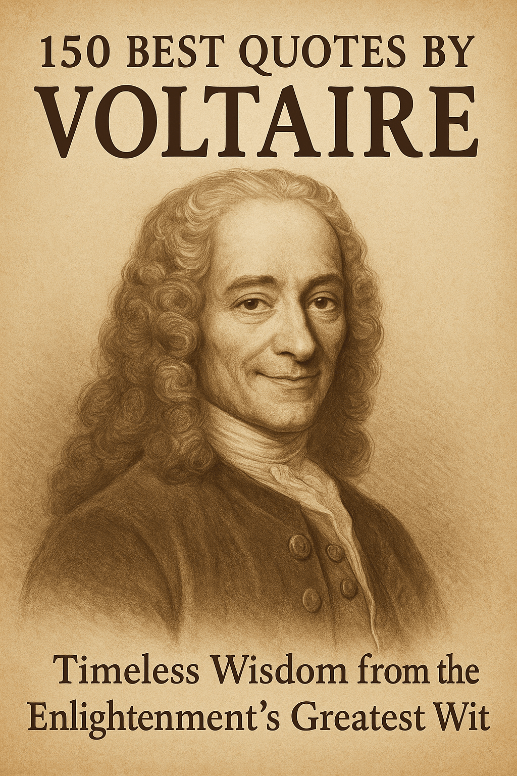 An oil painting of Voltaire