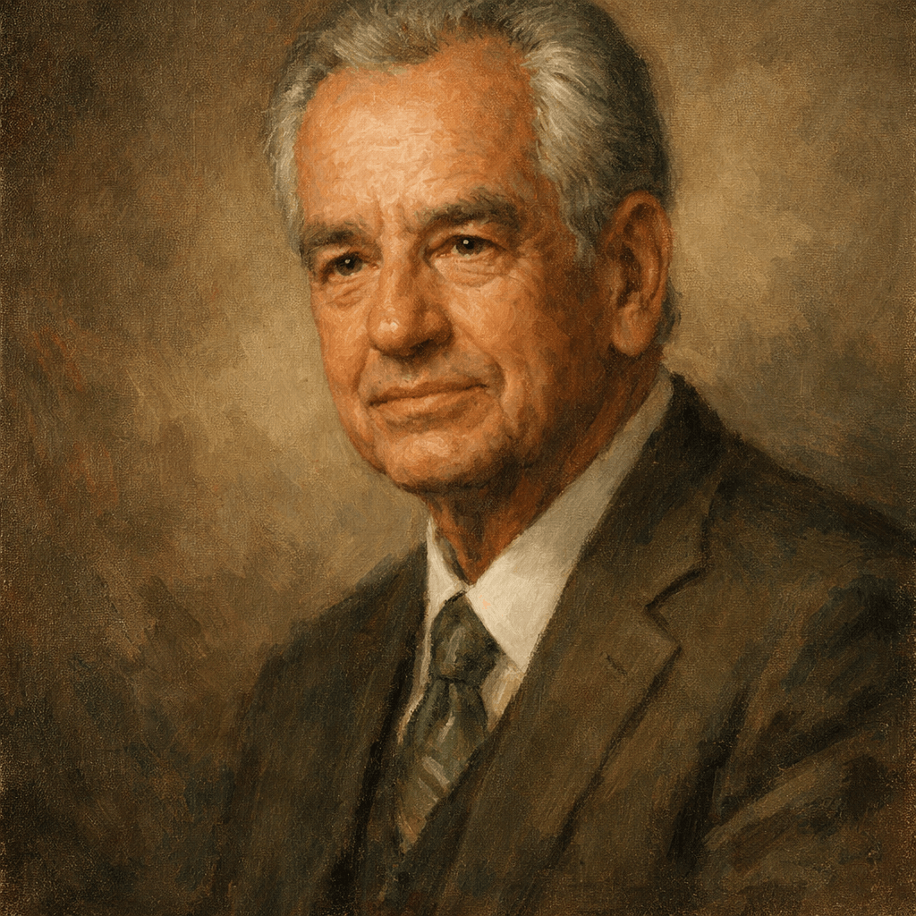 An oil painting of Zig Ziglar
