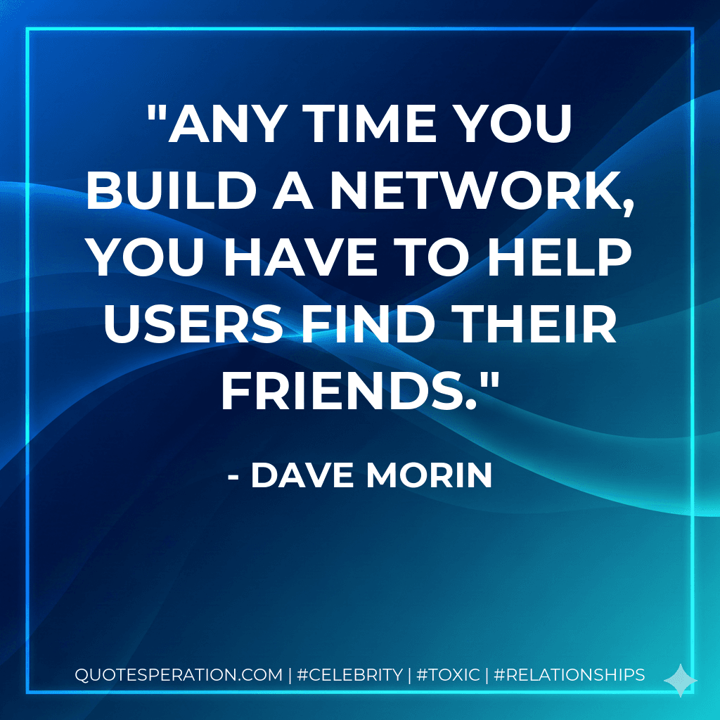 Any time you build a network, you have to help users find their friends.