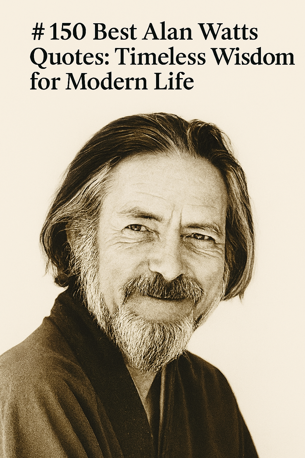 An oil painting of Alan Watts