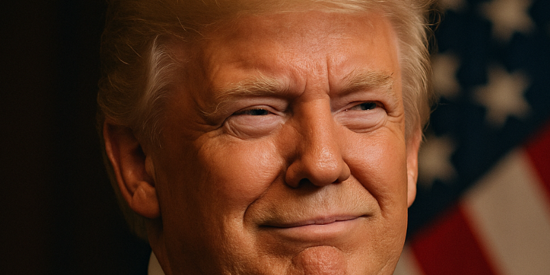 An oil painting of Donald Trump's face