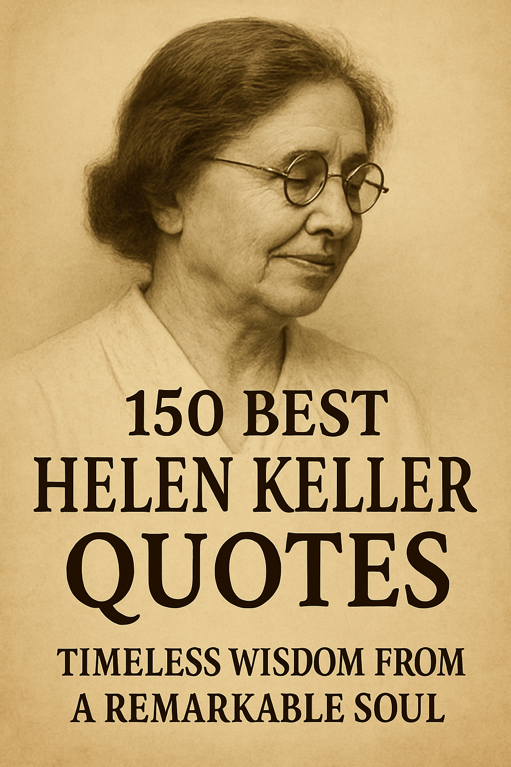 "An oil painting of Hellen Keller"