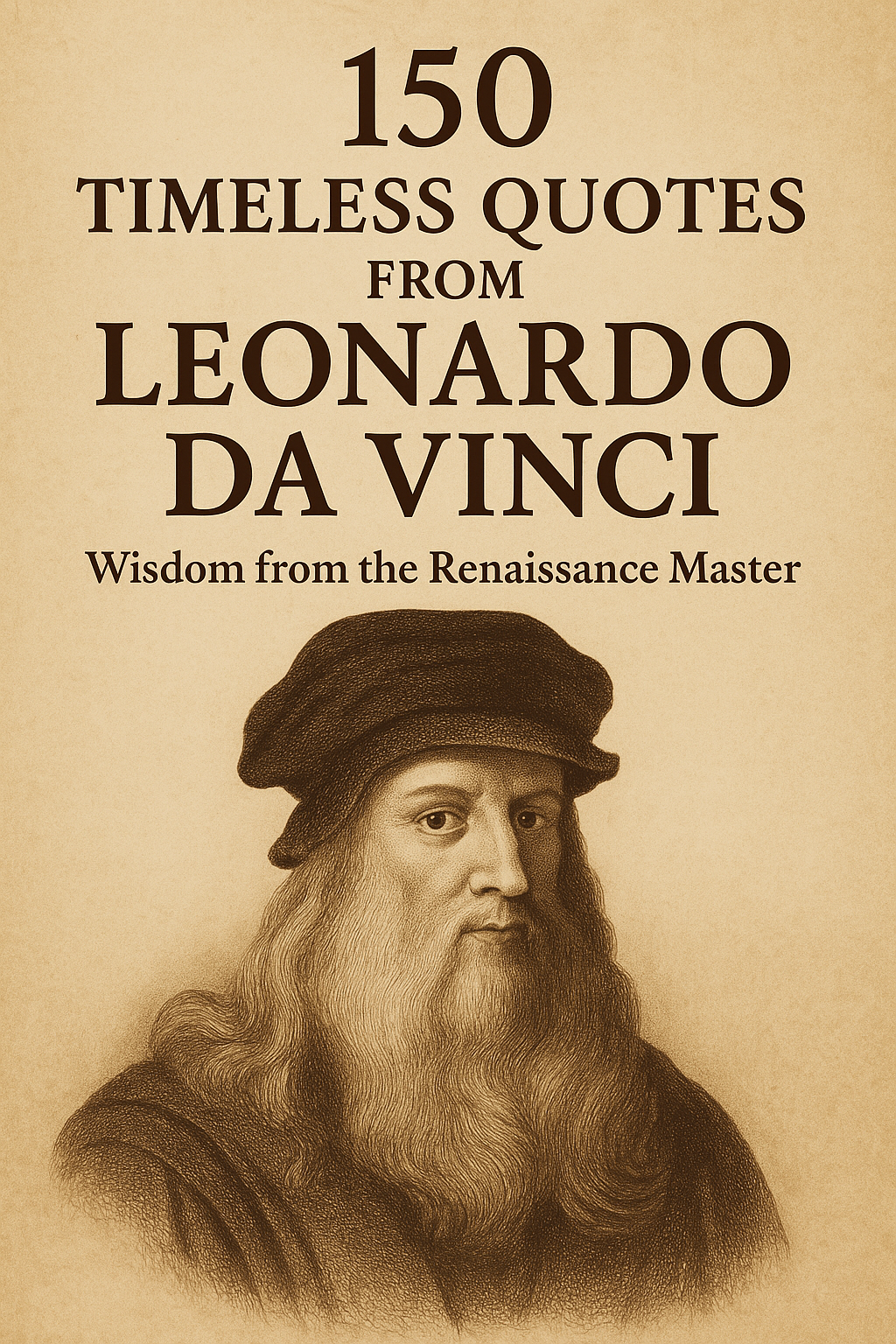 An oil painting of Leonardo da Vinci