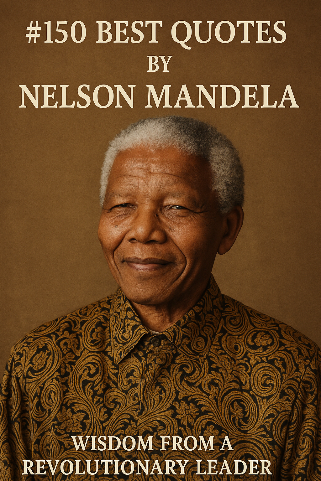 An oil painting of Nelson Mandela